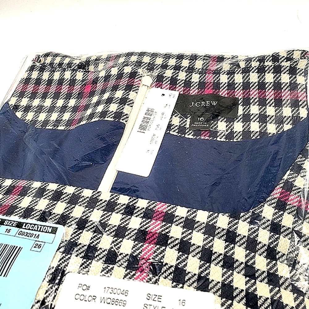 J.Crew Scoopneck Flare Dress - Herringbone  Twill - Picture 7 of 8